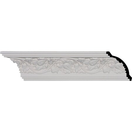 Ekena Millwork SAMPLE - 3 7/8"H x 4"P x 5 5/8"F x 12"L, (8" Repeat), Rose Crown Moulding SAMPLE-MLD03X04X05RO